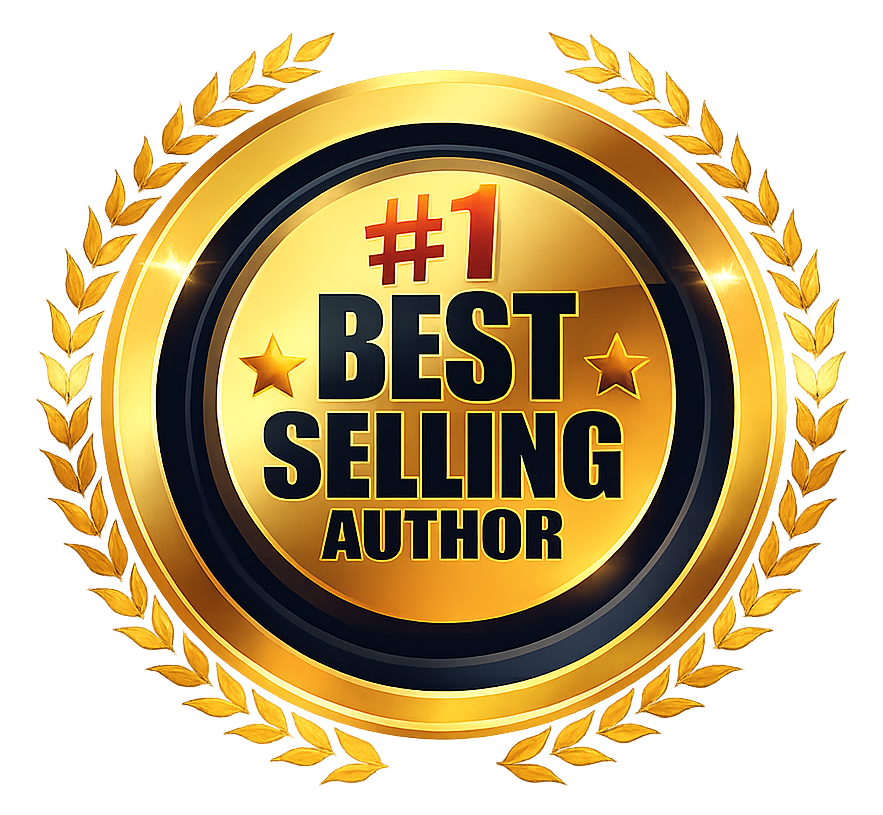 Number one bestselling author badge